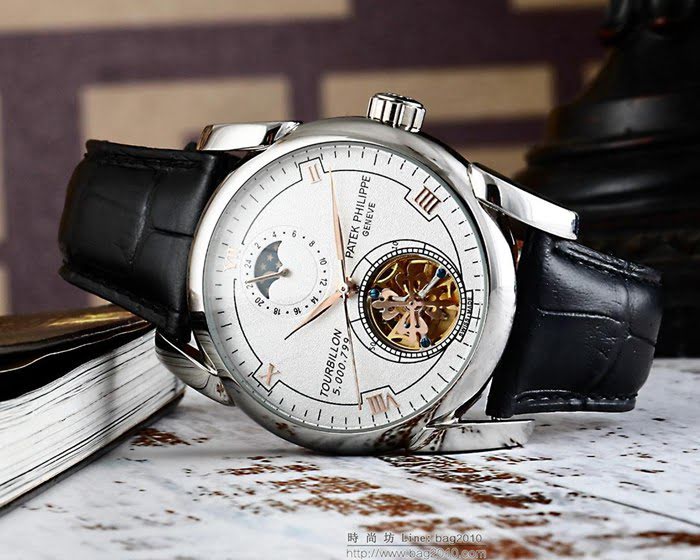 百達翡麗PATEK PHILPPE 全自動機械機芯 316精鋼表殼 進口小牛皮錶帶 男士腕表  wssb3676